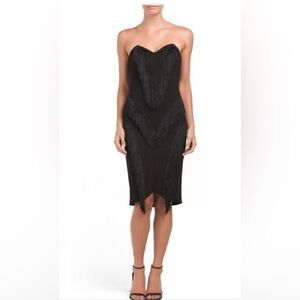 misha collection black lace dress Misha Sleek Black Lace Dress by Misha